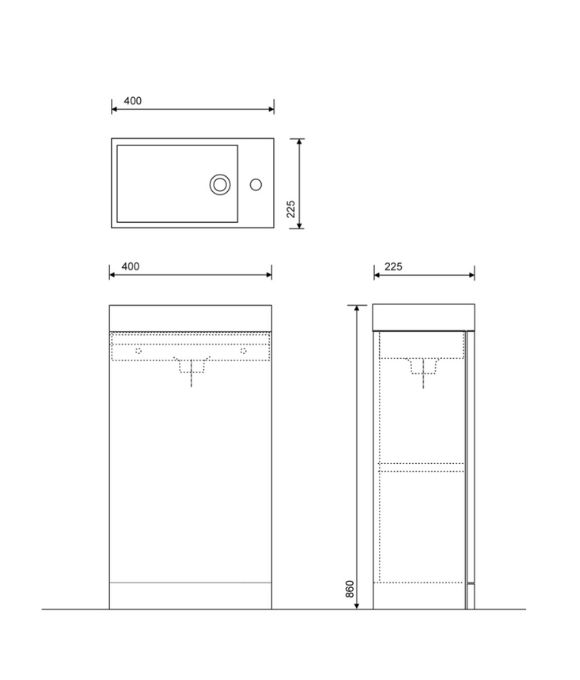 BASLE FLOOR STANDING UNIT CRAFT OAK