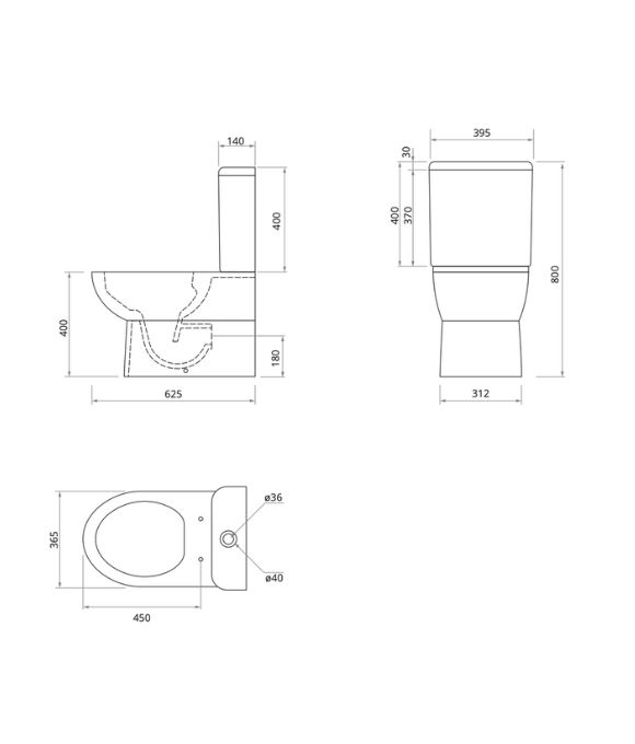 VIA FULLY SHROUDED RIMLESS WC