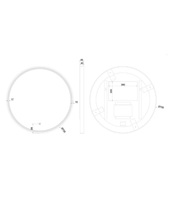 FUSE FRAME ROUND MIRROR