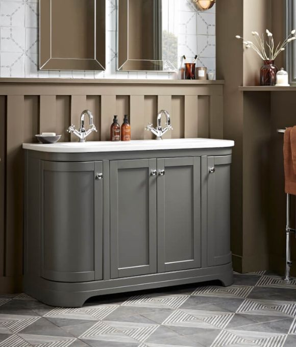 WIDCOMBE 1200 CURVED FLOOR STANDING UNIT PEWTER