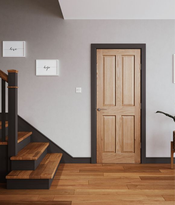 PRE-FINISHED WHITE OAK COLONIAL 4 PANEL 40MM