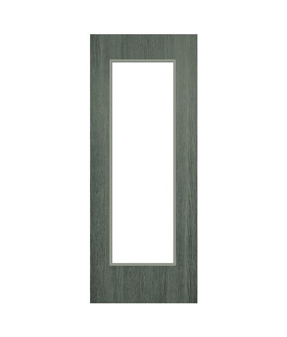 EXCLUSIVE GREY NAPOLI 1 PANEL SHAKER WITH CLEAR GLASS 44MM
