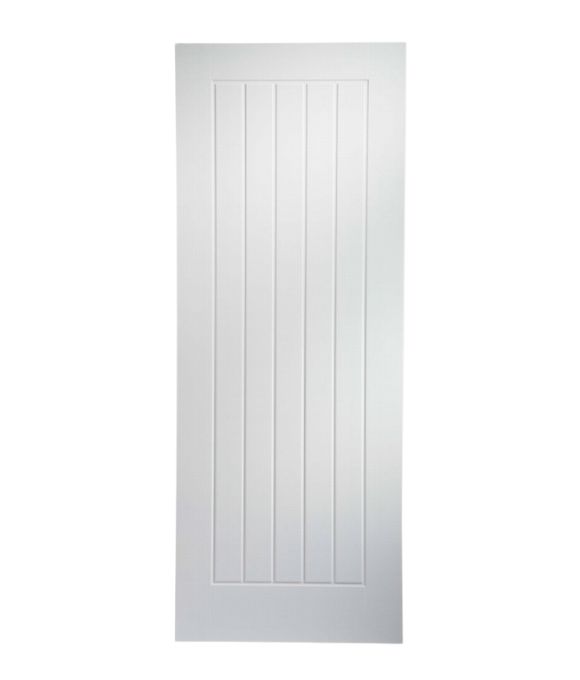 WHITE MOULDED & TEXTURED NEWARK 5 PLANK 35MM