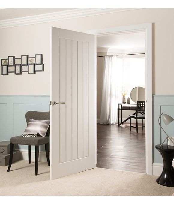 WHITE MOULDED & TEXTURED NEWARK 5 PLANK 35MM