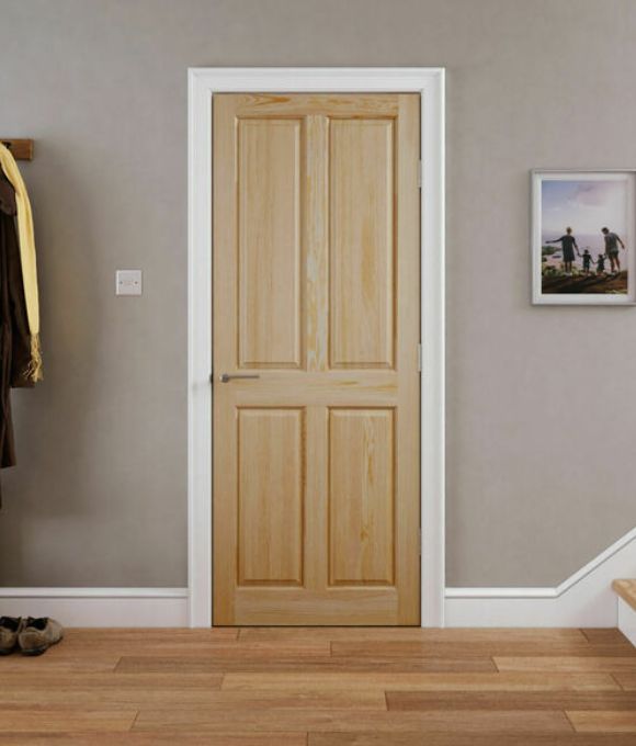 CLEAR PINE COLONIAL 4 PANEL 40MM