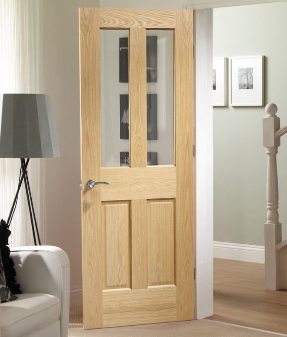 CLEAR PINE RICHMOND 2 PANEL 2 PANE WITH CLEAR GLASS 40MM