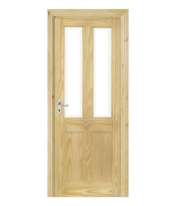 CLEAR PINE RICHMOND 2 PANEL 2 PANE WITH CLEAR GLASS 40MM