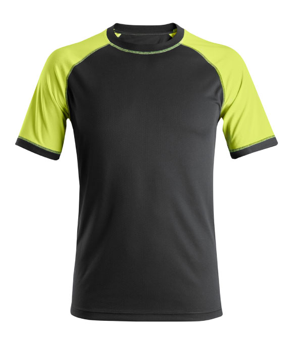 SNICKERS 2505 ALLROUND WORK NEON T SHIRT BLACK/NEON YELLOW