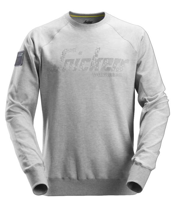 SNICKERS 2882 LOGO SWEATSHIRT GREY MELANGE