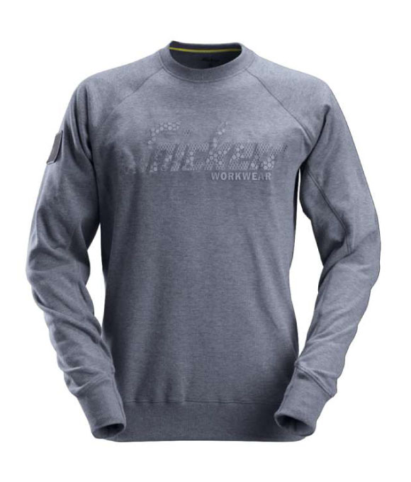 SNICKERS 2882 LOGO SWEATSHIRT DARK BLUE MELANGE