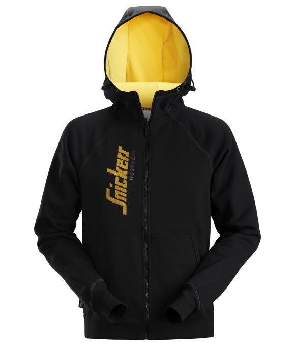SNICKERS 2888 LOGO FULL ZIP HOODIE BLACK