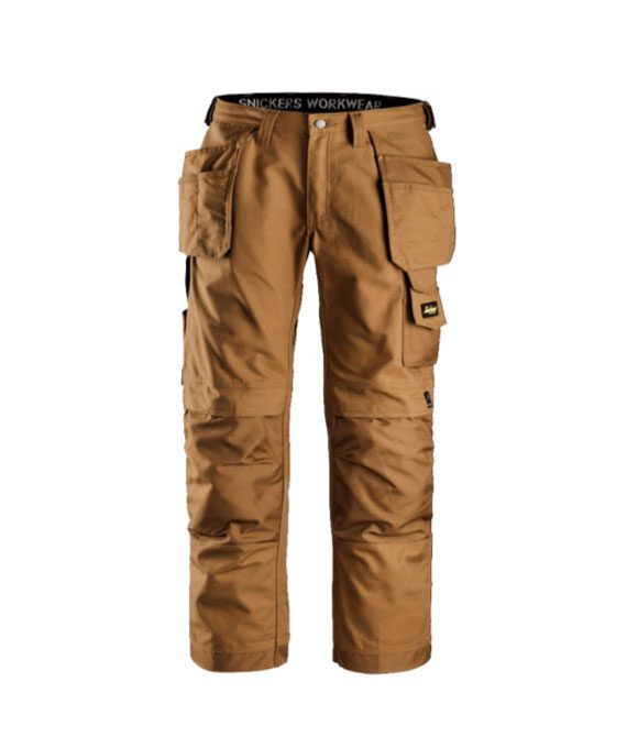 SNICKERS 3214 CANVAS CRAFTSMAN HOLSTER POCKET WORK TROUSERS TAN