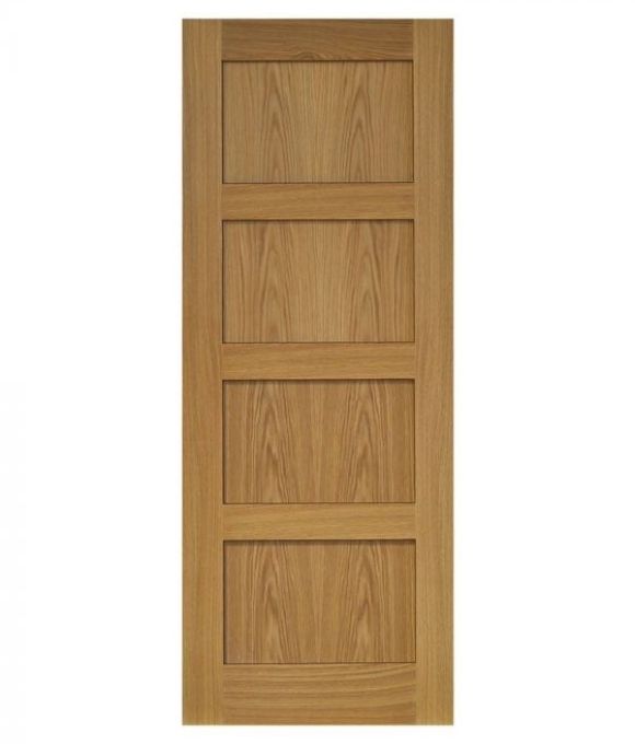 WHITE OAK 4 PANEL SHAKER FIRE DOOR 44MM