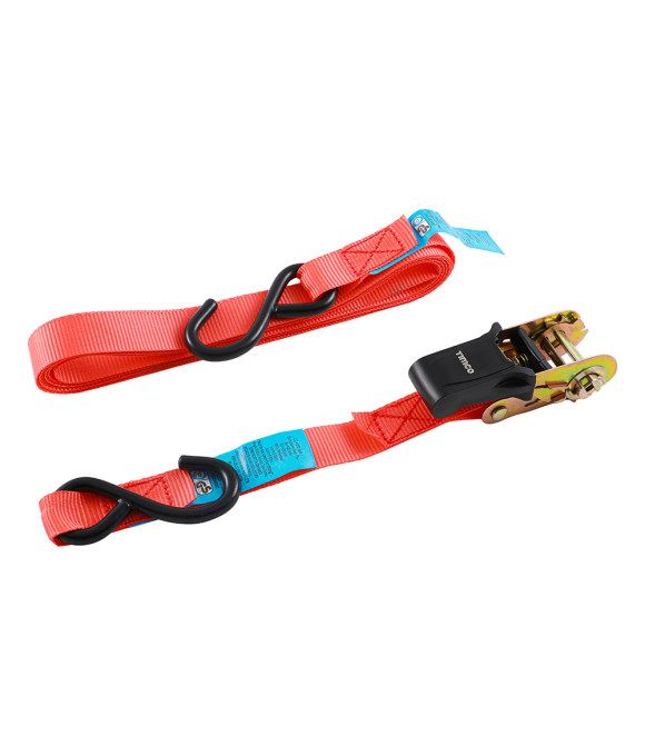 TIMCO RATCHET STRAP S HOOK 25MM X 5M 4 PACK