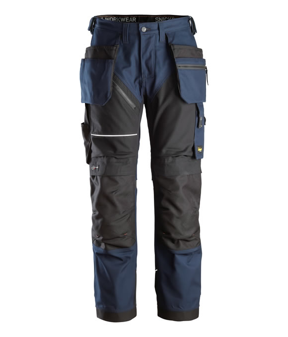SNICKERS 6214 CANVAS RUFFWORK HOLSTER POCKET WORK TROUSERS NAVY/BLACK