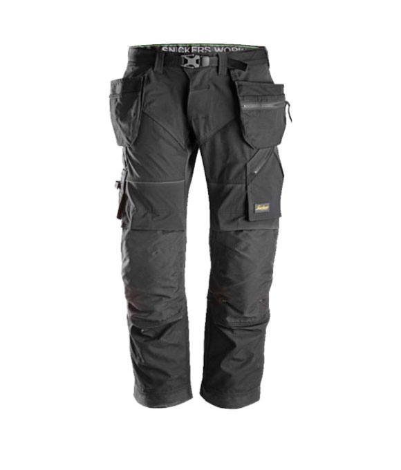 SNICKERS 6902 FLEXI WORK HOLSTER POCKET WORK TROUSERS BLACK/BLACK