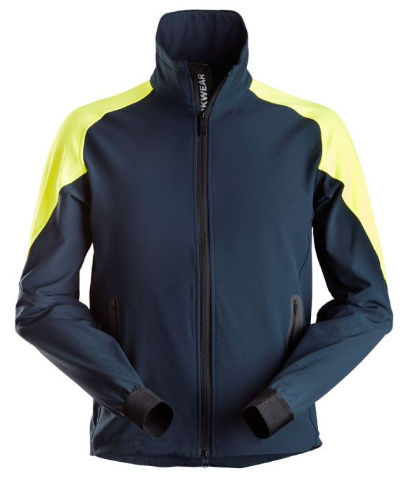 SNICKERS 8028 FLEXI WORK NEON JACKET NAVY/YELLOW