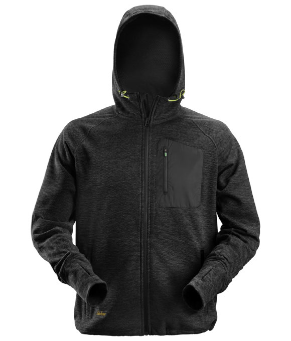 SNICKERS 8041 FLEXI WORK FLEECE HOODIE BLACK