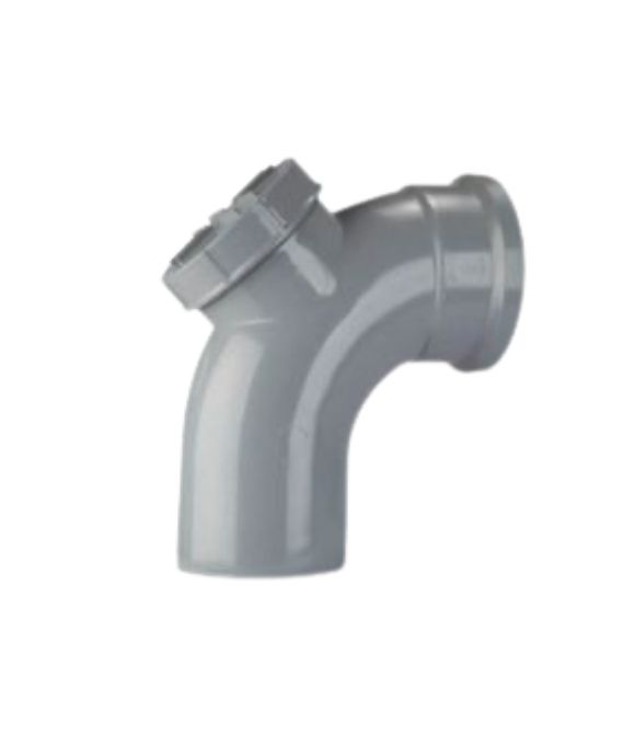 POLYPIPE SOIL BEND ACCESS 92.5DEG S/S 110MM GREY