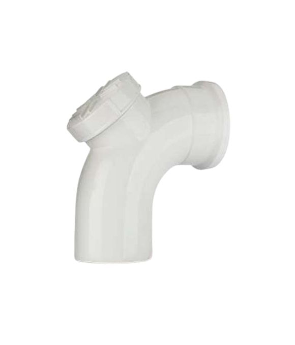 POLYPIPE SOIL BEND ACCESS 92.5DEG S/S 110MM WHITE