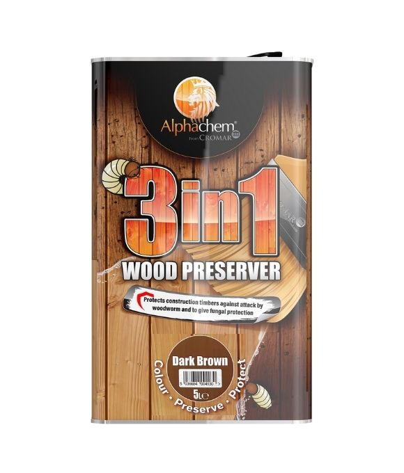 ALPACHEM 3 IN 1 WOOD PRESERVER DARK BROWN