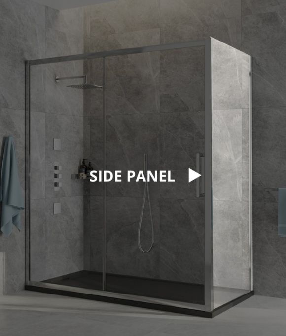 ASPECT CHROME SIDE PANEL 1000MM