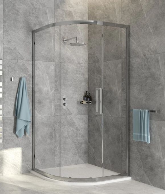 ASPECT CHROME SINGLE DOOR QUADRANT 1000MM