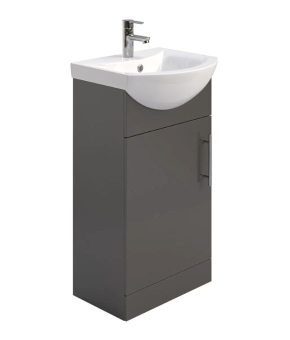 BELMONT 1 DOOR FLOOR STANDING UNIT GLOSS GREY