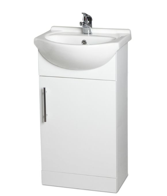 BELMONT 1 DOOR FLOOR STANDING UNIT GLOSS WHITE