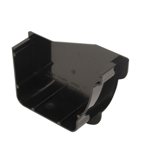 OSMA GUTTER STORMLINE INT STOPEND RH BLACK