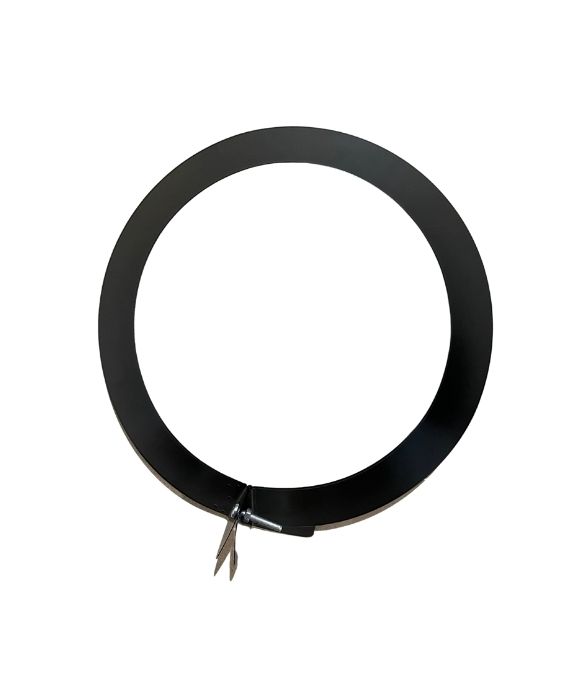 STOVE FLUE PIPE MI TWINWALL BLACK 150MM STORM COLLAR 40MM