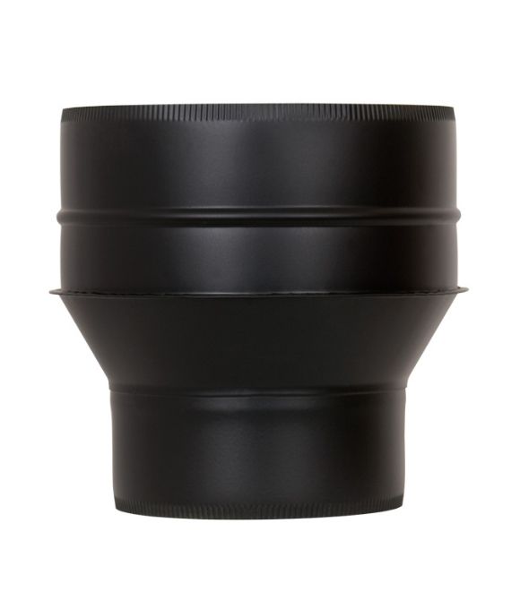 STOVE FLUE PIPE MI TWINWALL BLACK 150MM TAPERED START-OFF ADAPTOR