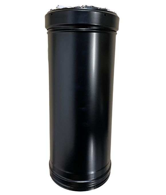 STOVE FLUE PIPE MI TWINWALL BLACK 150 X 1000MM