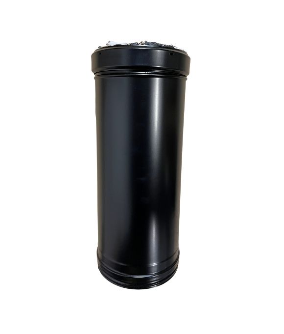 STOVE FLUE PIPE MI TWINWALL BLACK 150 X 500MM