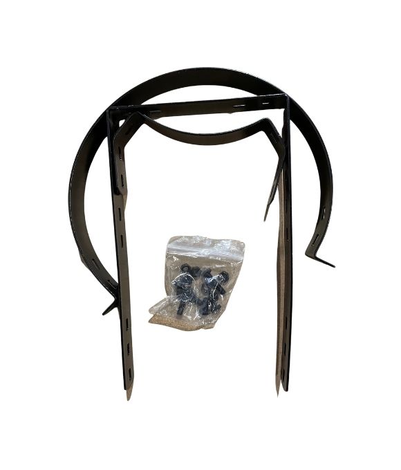 STOVE FLUE PIPE MI TWINWALL BLACK 150MM ADJUSTABLE WALL BRACKET