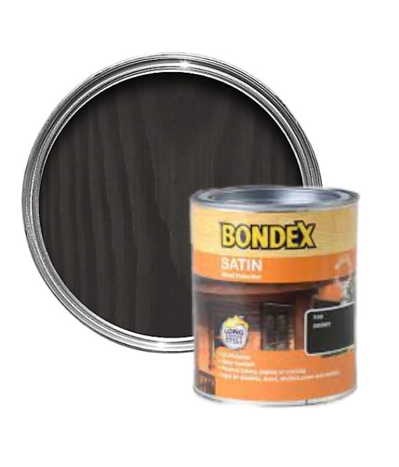 BONDEX STAIN SATIN FINSH EBONY 750ML