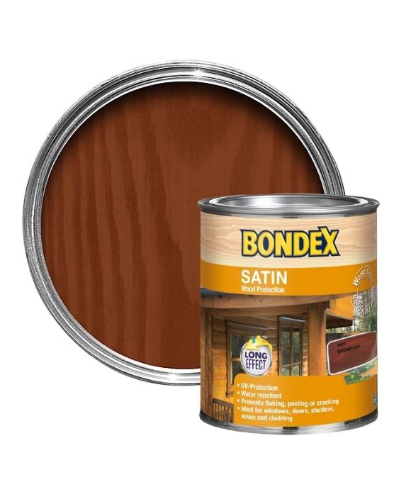 BONDEX STAIN SATIN FINISH REDWOOD 750ML