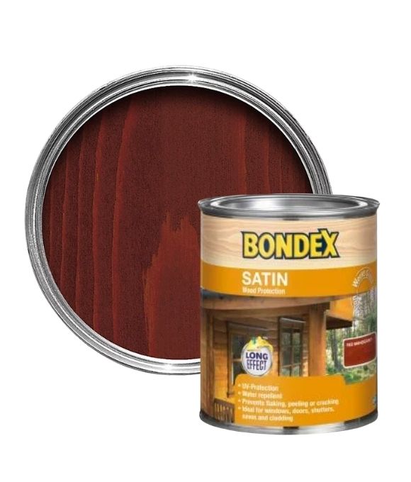 BONDEX SATIN STAIN FINISH RED MAHOGANY 750ML