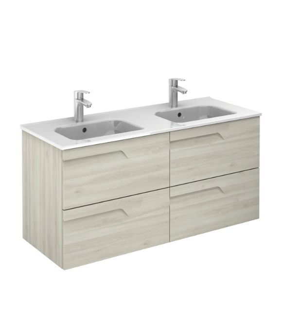 BRAVA WALL HUNG DOUBLE UNIT NATURE WHITE 
