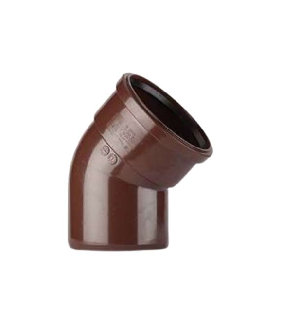 POLYPIPE SOIL BEND 135DEG S/S 110MM BROWN