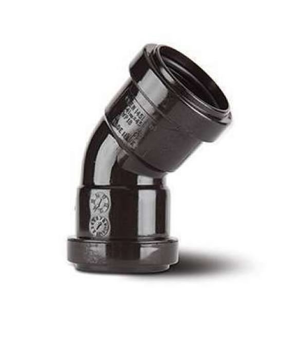 BARTOL WASTE BEND 45DEG BLACK 40MM 