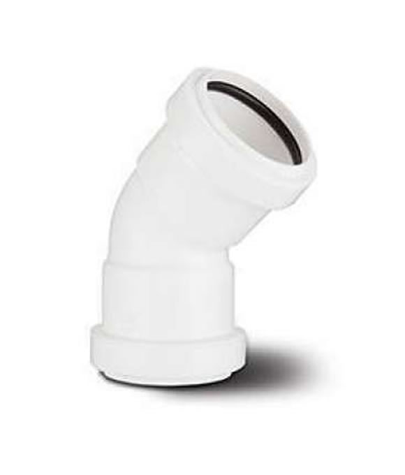BARTOL WASTE BEND 45DEG WHITE 40MM 