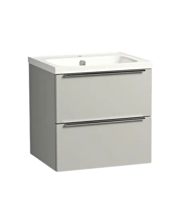 CADENCE WALL HUNG TWIN DRAWER GLOSS LIGHT GREY