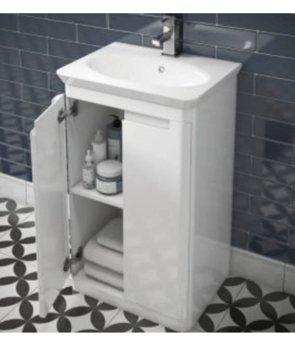 CAMBER COMPACT BATHROOM FURNITURE WHITE