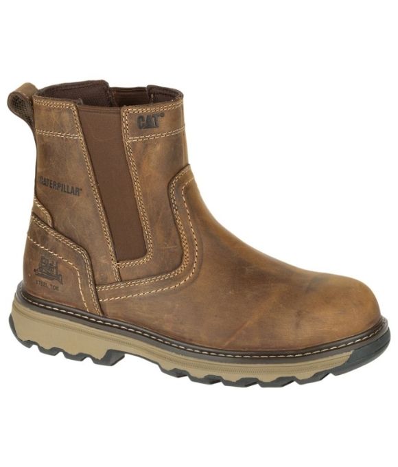 CAT PELTON SAFETY BOOT DARK BEIGE