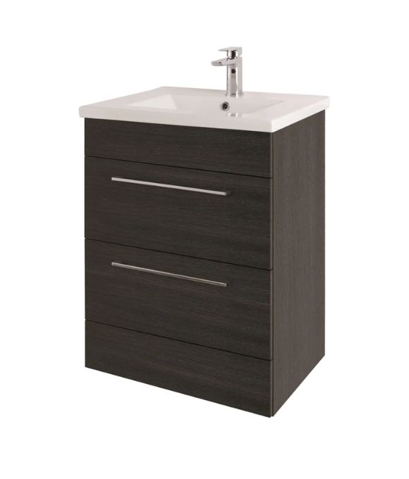 CESENA 2 DRAWER FLOOR STANDING UNIT SHADOW BLACK