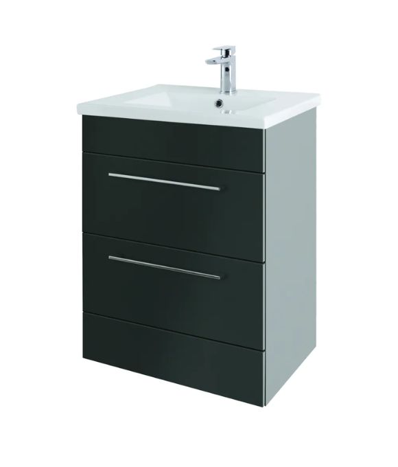 CESENA 2 DRAWER FLOOR STANDING UNIT GRAPHITE