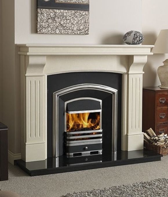 COMMEDAGH 54 IVORY PEARL FIREPLACE