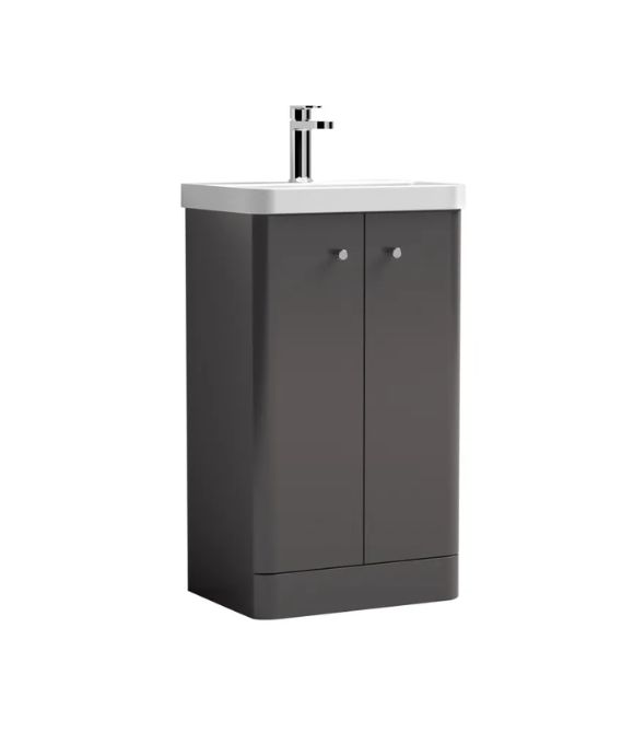 CORFU 2 DOOR FLOOR STANDING UNIT GLOSS ANTHRACITE