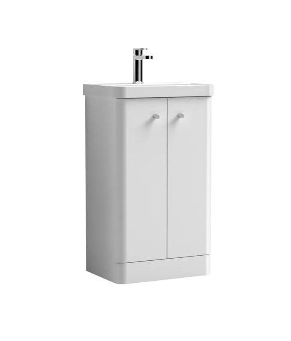 CORFU 2 DOOR FLOOR STANDING UNIT GLOSS WHITE